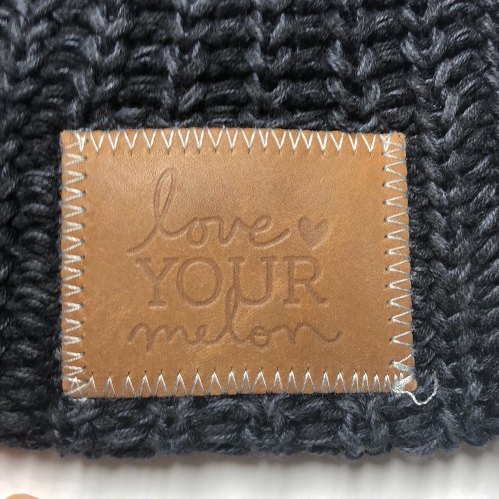 Love Your Melon charcoal gray beanie hat - Picture 3 of 5